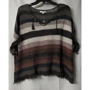 NWT AEO American Eagle Outfitters Womens Short Sleeve Open Knit Top Shirt XS/S